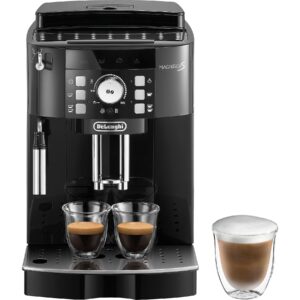 DELONGHI Magnifica S ECAM21.116.B - 5 Kaffeespezialitäten, kompakt, elegantes Design, Direktwahltasten, leichte Bedienung, Kaffeevollautomat Schwarz