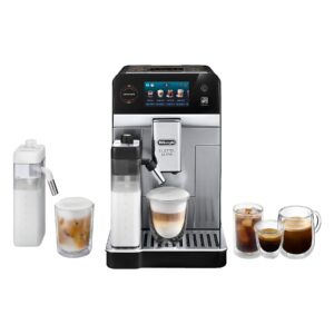 DELONGHI ECAM 470.85.MB ELETTA ULTRA – über 50 Rezepte, heißer und kalter Milchschaum, 4 Benutzerprofile, intuitive Touch-Bedienung, Kaffeevollautomat Silber