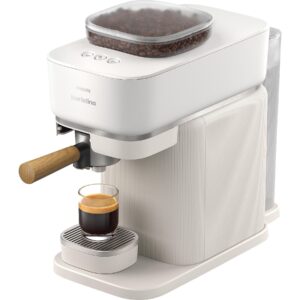 PHILIPS BAR302/20 Baristina Espressomaschine Weiss/Eschenholz