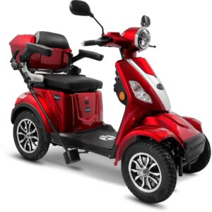 ROLEKTRO E-Quad 25 V.3 Lithium Seniorenmobil E-Scooter (Laufradgröße: 15,7 Zoll, Unisex-Rad, Rot)