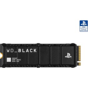 WD_BLACK SN850P NVMe™ mit Heatsink für PS5 Konsolen™, 4 TB, Gaming SSD, Schwarz