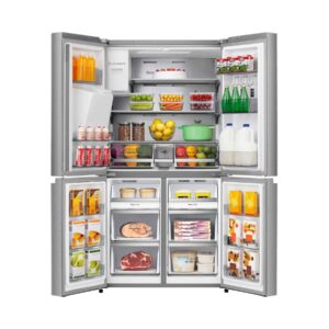 HISENSE RQ760N4SASE_E Side by Side, Kühl- und Gefrierkombination (E, 1785 mm hoch, Edelstahl-Optik)