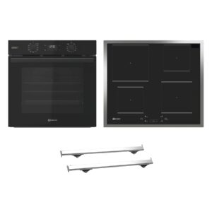 BAUKNECHT BAKO 3 GSPIB, Einbaubackofenset (Induktions-Kochfeld, A+, 71 l)