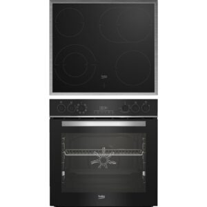 BEKO BBUM13329XS, Einbauherdset (Glaskeramikkochfeld, A, 72 l)